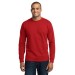 Adult 5.5oz Long Sleeve 100% Cotton Tee  - Vertical Staff Screen Print