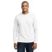 Adult 5.5oz Long Sleeve 100% Cotton Tee  - Vertical Staff Screen Print