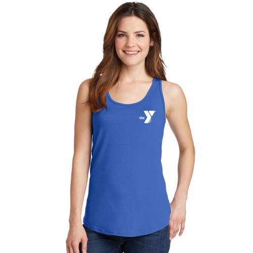 Ladies 100% Cotton Scalloped Hem Tank Top - Screen Print