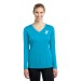 Ladies V-Neck Long Sleeve Competitor™ Tee - Screen Printed