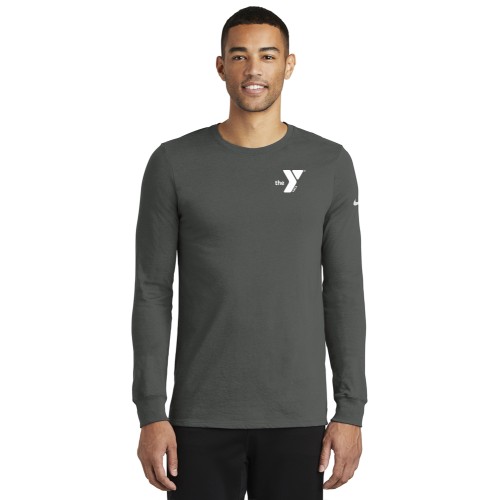 Mens Nike Dri-FIT Long Sleeve Cotton/Poly Tee - Screen Print