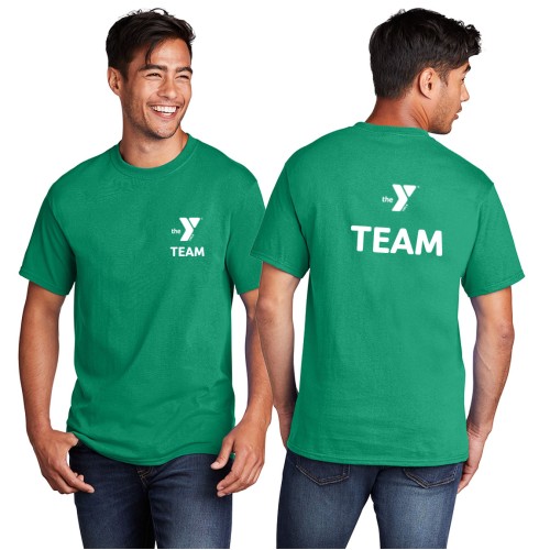 Adult 50/50 Poly/Cotton Tee - Y TEAM Front/Back - Screen Print