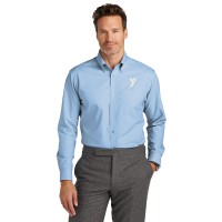 Mens Brooks Brothers® Tall Size Wrinkle-Free Stretch Nailhead Shirt - Embroidered Y Logo