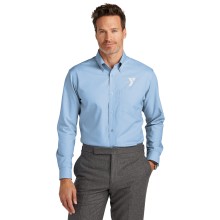 Mens Brooks Brothers® Tall Size Wrinkle-Free Stretch Nailhead Shirt - Embroidered Y Logo