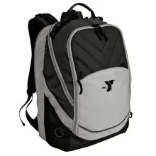 Computer Backpack holds up to a 17" Laptop - Embroidered Black Y Logo