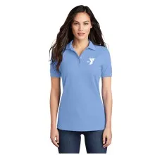 Ladies 50/50 Pique Polo - Screen Print