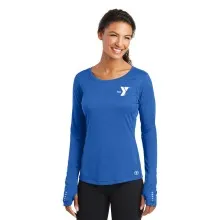 Ladies OGIO ENDURANCE Pulse Long Sleeve Crew - Screen Print