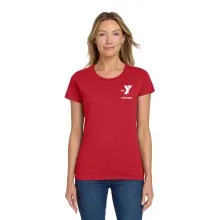 Ladies 100% Cotton Lifeguard Tee Shirt - Left Chest Y Lifeguard w/ LIFEGUARD Back